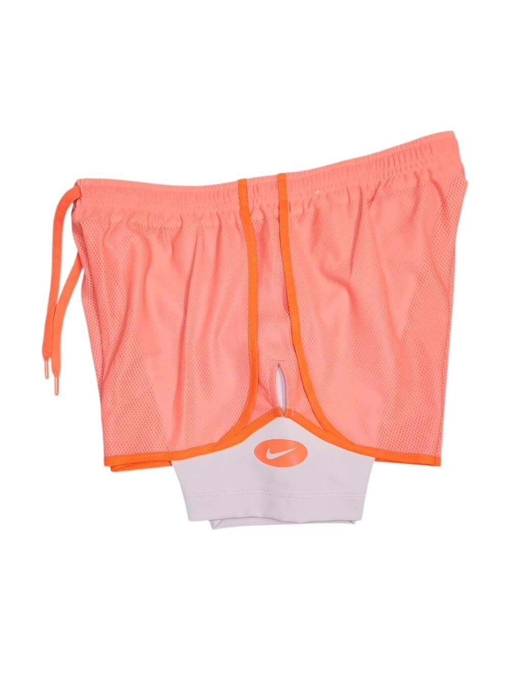 Nike Girl's Orange Running Shorts With Purple Bike Shorts Size Large - Picture 2 of 7